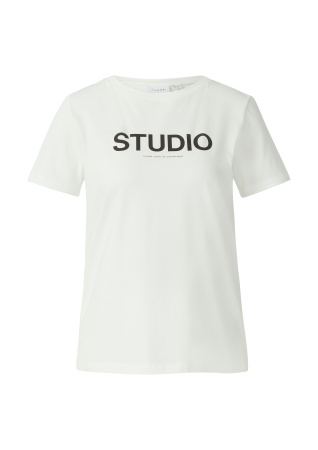 Футболка с принтом из смесового хлопка Comma