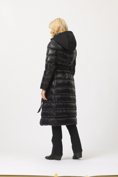 Женственный пуховик черного цвета GLAFIRA Avi