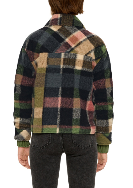 Жакет в клетку из шерсти на молнии S.Oliver
