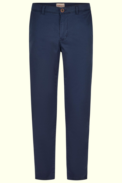Хлопковые чиносы темно-синего цвета Harvey Hattric