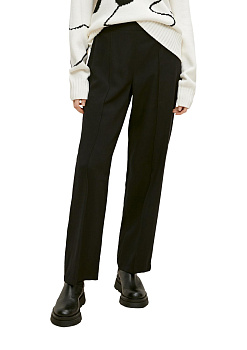 Брюки из струящегося хлопка на резинке CommaCi