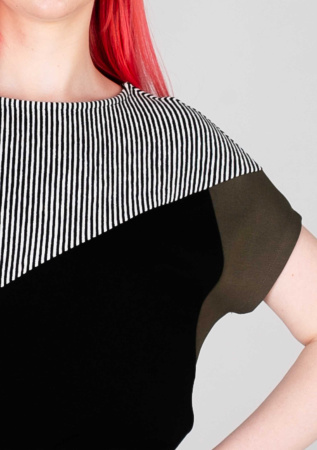 Футболка с ассиметричными деталями Comma Ci