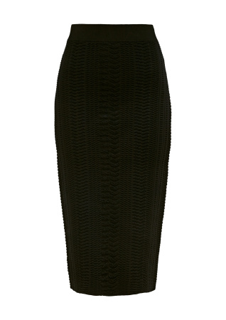 Фактурная черная юбка из смеси вискозы Comma