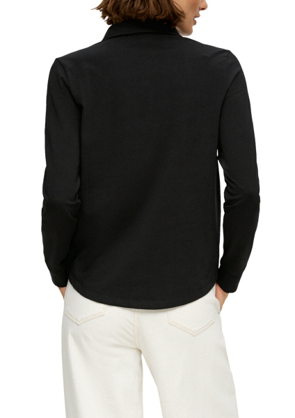 Рубашка из джерси свободного кроя черная S.Oliver