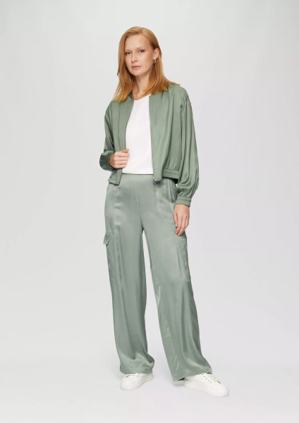 Бомбер на молнии из вискозы S.Oliver