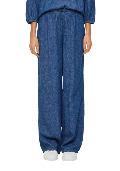 Широкие брюки на резинке из саржи S.Oliver