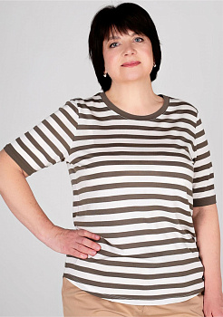 Футболка Colette в полоску цвета хаки  BRAX