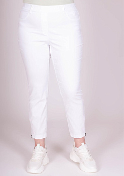 Белые узкие брюки с замочками внизу Via Appia