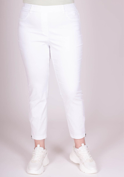 Белые узкие брюки с замочками внизу Via Appia
