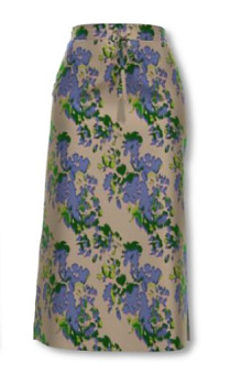 Юбка-миди с оптикой атласа в цветочный орнамент Comma