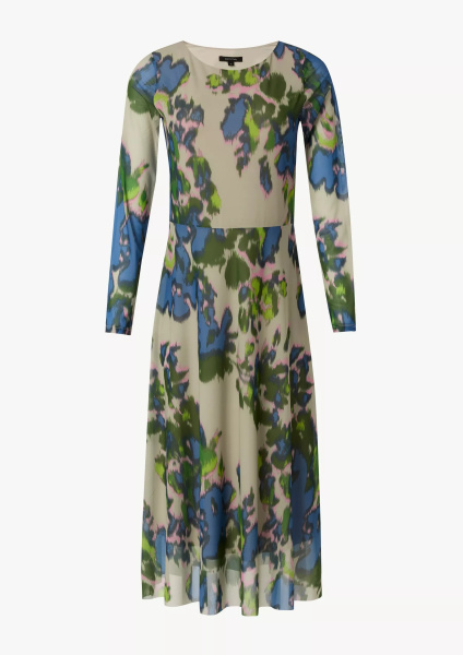 Платье из трикотажа мэш в цветочный орнамент Comma