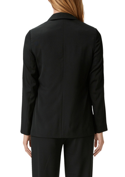 Черный удлиненный блейзер Comma