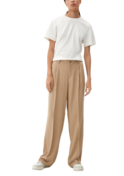 Струящиеся песочные брюки из вискозы S.Oliver