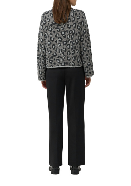 Джемпер свободного кроя с принтом леопард и широкими рукавами S.Oliver
