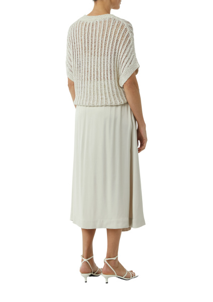 Атласная юбка миди с завязками Comma