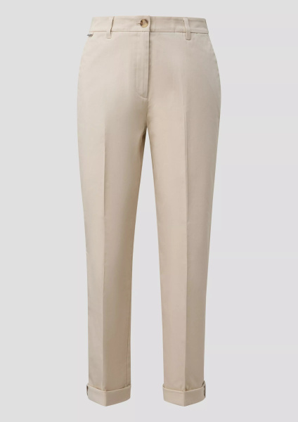 Брюки-чиносы из хлопка с оптикой сатина S.Oliver