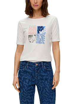 Футболка из хлопка с эластаном S.Oliver