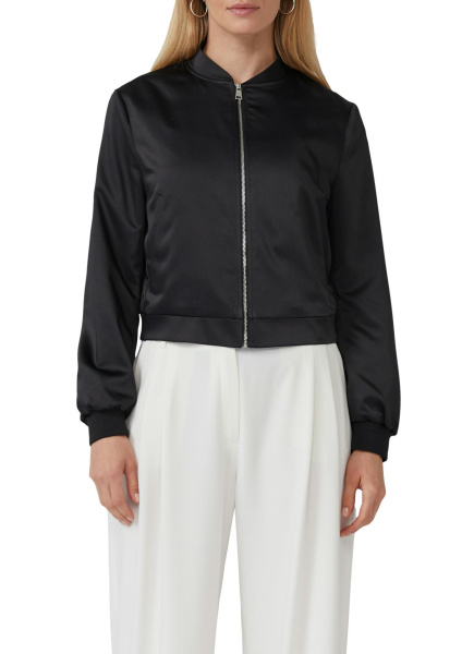 Бомбер на молнии из атласной ткани S.Oliver