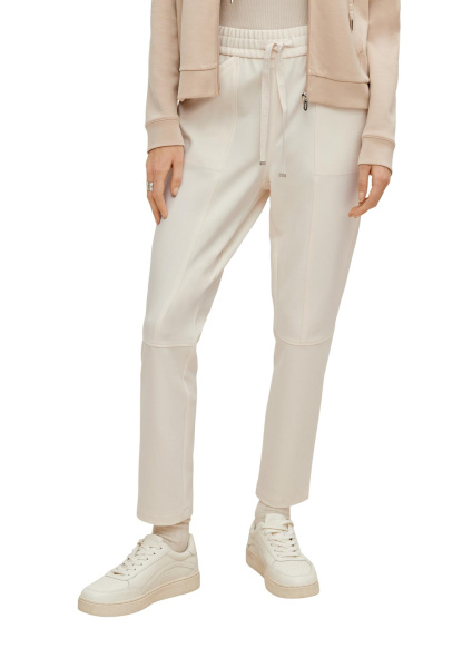 Летние светлые брюки из трикотажа скуба CommaCi