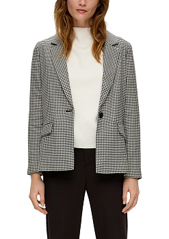 Жакет в мелкую гусиную лапку S.Oliver