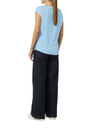 Блузка-топ с принтом и атласной отделкой Comma