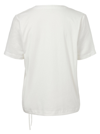 Белая блуза с коротким рукавом на завязке Via Appia