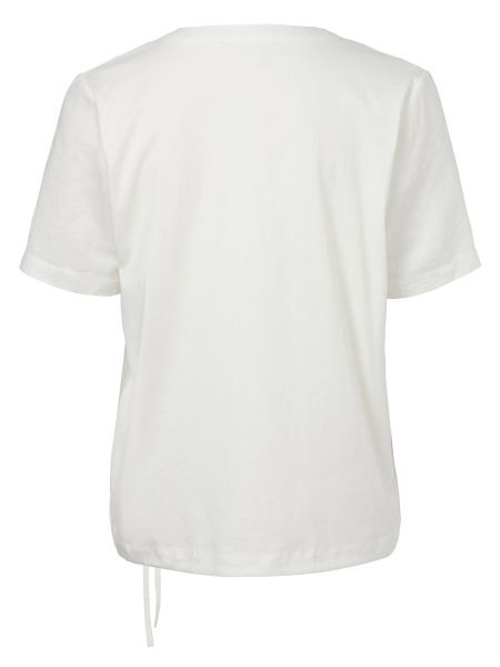 Белая блуза с коротким рукавом на завязке Via Appia