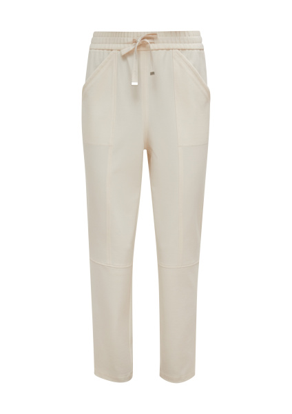 Летние светлые брюки из трикотажа скуба CommaCi