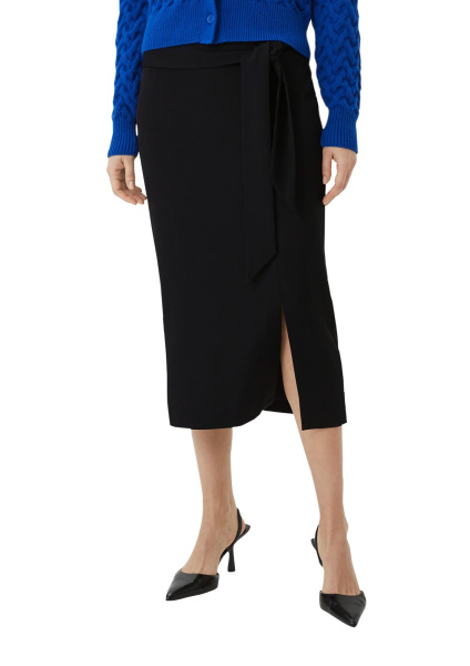 Черная офисная юбка итальянской длины Comma