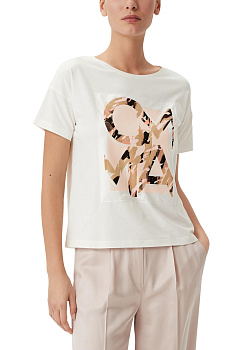 Футболка с эффектным принтом Comma 