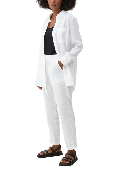 Длинная льняная блузка на пуговицах S.Oliver