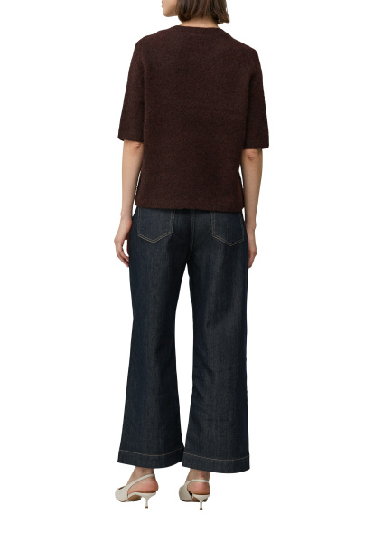 Уютный джемпер из смесовой шерсти с короткими рукавами и декоративными деталями S.Oliver