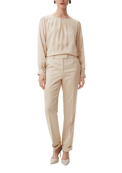 Сатиновые брюки прямого кроя Comma