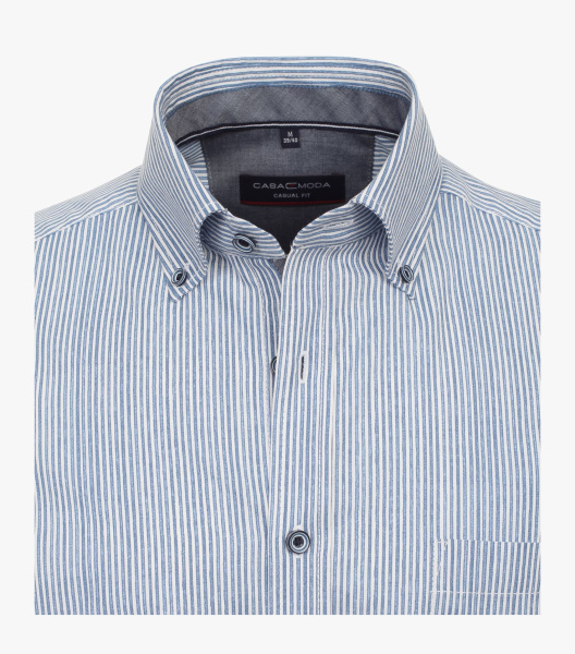 Сорочка с длинным  рукавом в вертикальную полоску Casa Moda