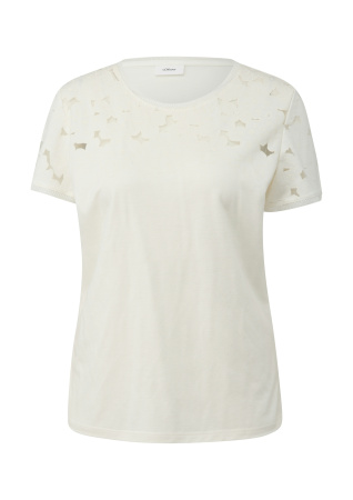 Футболка со вставками "под кружево" S.Oliver