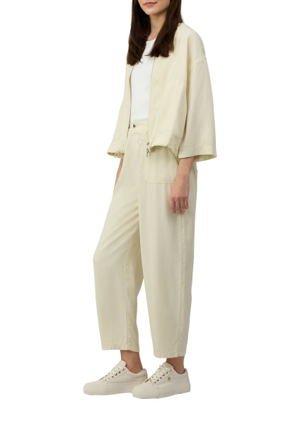 Летние брюки из лиоцелла молочного цвета S.Oliver 