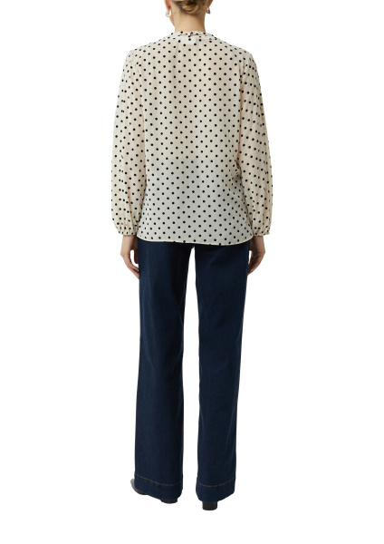 Шифоновая блуза в горошек Comma