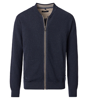 Кардиган на молнии темно-синего цвета Casa Moda
