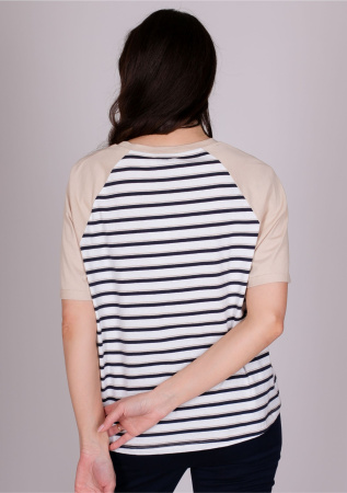 Футболка с полосатой спинкой Comma Ci