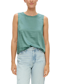 Блуза-топ без рукава с оптикой сатина S.Oliver