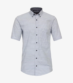 Сорочка с коротким рукавом из смеси льна и хлопка casual fit Casa Moda