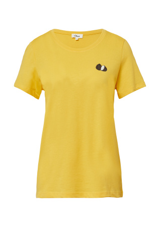 Хлопковая футболка с мини-вышивкой S.Oliver 