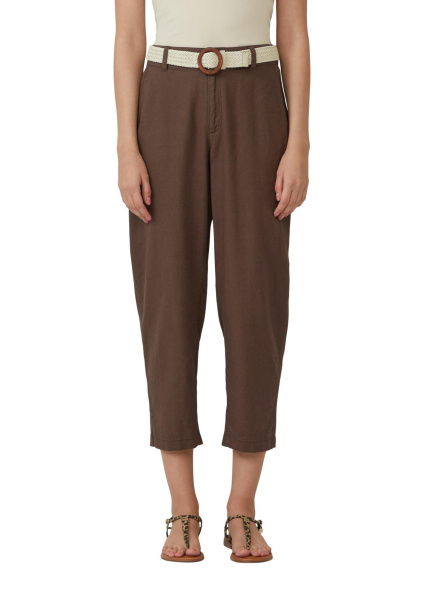 Брюки из смеси льна и вискозы с плетеным поясом S.Oliver 