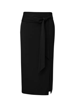 Черная офисная юбка итальянской длины Comma
