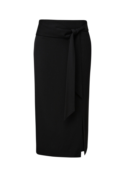Черная офисная юбка итальянской длины Comma