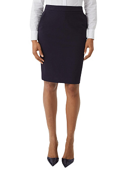 Офисная юбка темно-синего цвета Comma