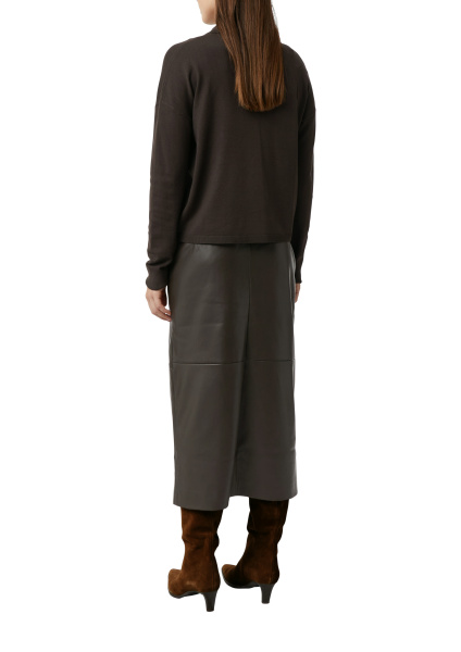 Юбка из экокожи прямого кроя Comma