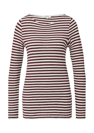 Хлопковый лонгслив в полоску S.Oliver
