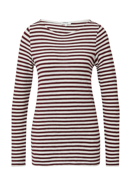 Хлопковый лонгслив в полоску S.Oliver