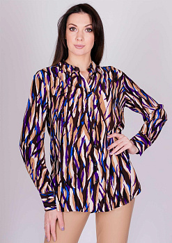 Блуза из вискозы с фантазийным орнаментом Comma